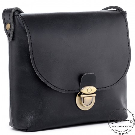  Кожаная сумка "Калифорния Нью" (чёрная)